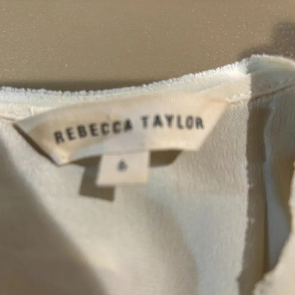 Rebecca Taylor Geo Cut-out Silk Blouse - Picture 6 of 8